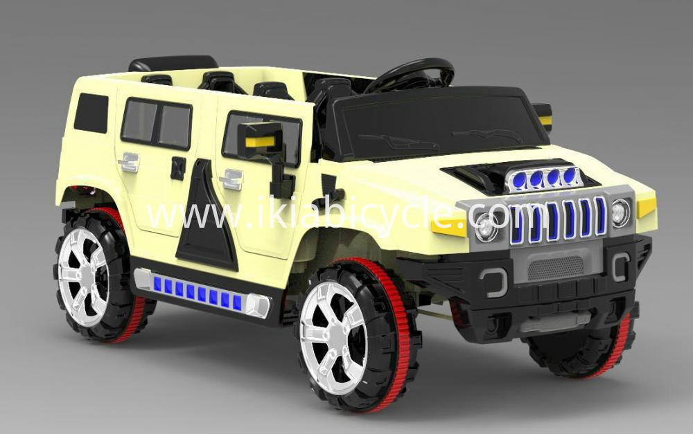 Vaikai Super geltonos spalvos važiuoti automobilyje